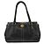 Coach 11547 Borsa tote in pelle nera con chiusura a girevole