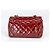 Chanel Classic Rectangle Mini Flap Rouge – Cuir Verni – Hardware Argenté – Sac de Poussière - vue 5