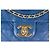 Timeless Borsa a tracolla Chanel Quilted Single Flap Blau – Double Chain – Gold Hardware - vista 3