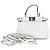 Fendi Peekaboo Micro – Pelle bianca – Hardware argentato – incl. tracolla & Dustbag