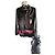 Comme Des Garcons Camicia in poliestere nera con stampa rosa