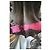 Comme Des Garcons Camicia in poliestere nera con stampa rosa - vista 10