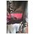 Comme Des Garcons Camicia in poliestere nera con stampa rosa - vista 5