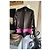 Comme Des Garcons Camicia in poliestere nera con stampa rosa - vista 8