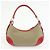 Bolsa de ombro e mala de mão em couro jacquard com logo PRADA Beige Red BR3429 - vista 2