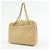 Borsa a tracolla con catena CHANEL Chevron COCO Mark in pelle d'agnello beige - vista 3