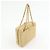 Borsa a tracolla con catena CHANEL Chevron COCO Mark in pelle d'agnello beige - vista 4
