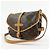 Borsa a tracolla Louis Vuitton Monogram Saumur 30 Canvas Brown M42256 - vista 3