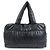 CHANEL COCO COCOON COCO Mark Nylon Leather Boston Bag Black A47092