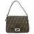FENDI Zucca Mamma Baguette Borsa a tracolla in tela e pelle Marrone 26325