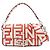 FENDIxMarc Jacobs Mamma Baguette Borsa a tracolla in pelle Rosso Bianco 8BR600