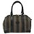 Fendi Borsa Boston Tela Pecan Nero Marrone - vista 13