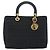 Christian Dior Lady Dior Canage Hand Bag Canvas Black Gold Auth ep14710 - Jerrillo - vista 13
