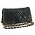 CHANEL Schultertasche mit Kette Leder Schwarz CC Auth 106420 - Jerrillo