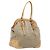 Sac à main PRADA Canvas Beige Silver Auth 206536 - Jerrillo
