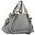 Chloé Chloe Paraty Hand Bag Leather 2way Gray Gold Auth 207091V - Jerrillo