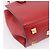 Salvatore Ferragamo Gancini Studio Bag Leather 2way Red Gold Auth 208047A - Jerrillo - vista 15
