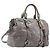 Miu Miu Hand Bag Leather 2way Gray Gold Auth 208248A - Jerrillo