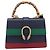 GUCCI Dionysos Bamboo Sherry Line Bag Leather 2way Navy 448075 Auth 208278M - Jerrillo - vista 2