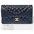 Borsa CHANEL Timeless/Classique in Pelle Blu Navy - 104049 - vista 3