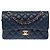 Borsa CHANEL Timeless/Classique in Pelle Blu Navy - 104049 - vista 4