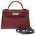 Hermès Sac HERMES Kelly Mini en Cuir Rouge - 104072