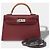 Hermès Sac HERMES Kelly Mini en Cuir Rouge - 104072 - vue 4