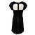 Vestido Rag & Bone Black Mies com acabamento em cetim e couro - vista 3
