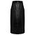 Falda Givenchy de piel de cordero negra con cremallera trasera plateada