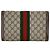 Gucci Borsa a pochette Vintage Brown Canvas Ophidia Web Stripe Parfums 20 - vista 3
