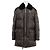 Autre Marque Abrigo de plumón de nubuck de piel Nutria Brioni