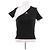 Courreges T-shirt assimétrica preta