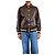 Céline Chocolate brown leather varsity jacket - size UK 8