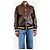 Céline Chocolate brown leather varsity jacket - size UK 8 - view 3
