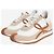 Loewe Baskets Flow Runner en nylon et daim blanc et beige - taille EU 37 - vue 2