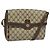 GUCCI GG Supreme Web Sherry Line Bag PVC Beige Gold 904 02 084