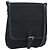 FENDI Zucchino Canvas Shoulder Bag Black Silver