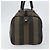 FENDI Pecan Canvas Boston Bag PVC Black Brown gold - vista 4