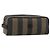 FENDI Pochette en toile Pecan PVC Noir Marron or