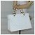 CHANEL COCO Mark Chain Hand Bag Caviar Skin White Gold CC - vista 23
