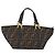 FENDI Zucca Canvas Hand Bag Black Brown - vista 2
