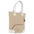 FENDI Zucchino Canvas Hand Bag Beige Gold