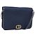 Christian Dior Trotter Canvas Shoulder Bag Navy Gold Tone