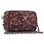 PRADA Chain Shoulder Bag Canvas Brown Silver