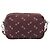PRADA Chain Shoulder Bag Canvas Brown Silver - vista 2
