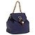 LOEWE Chain Hand Bag Leather Navy Gold