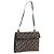 Christian Dior Trotter Canvas Shoulder Bag Navy Gold
