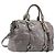 Miu Miu Hand Bag Leather 2way Gray Gold