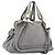 Chloé Chloe Paraty Hand Bag Leather 2way Gray Gold