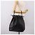 FENDI Bolsa de mão em couro preto e dourado - vista 23